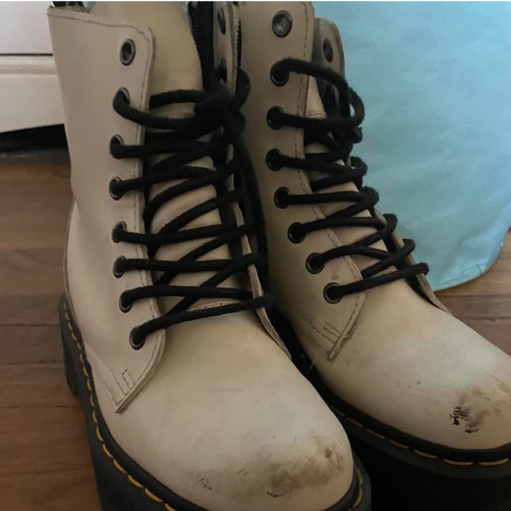 White Platform Doc Martens